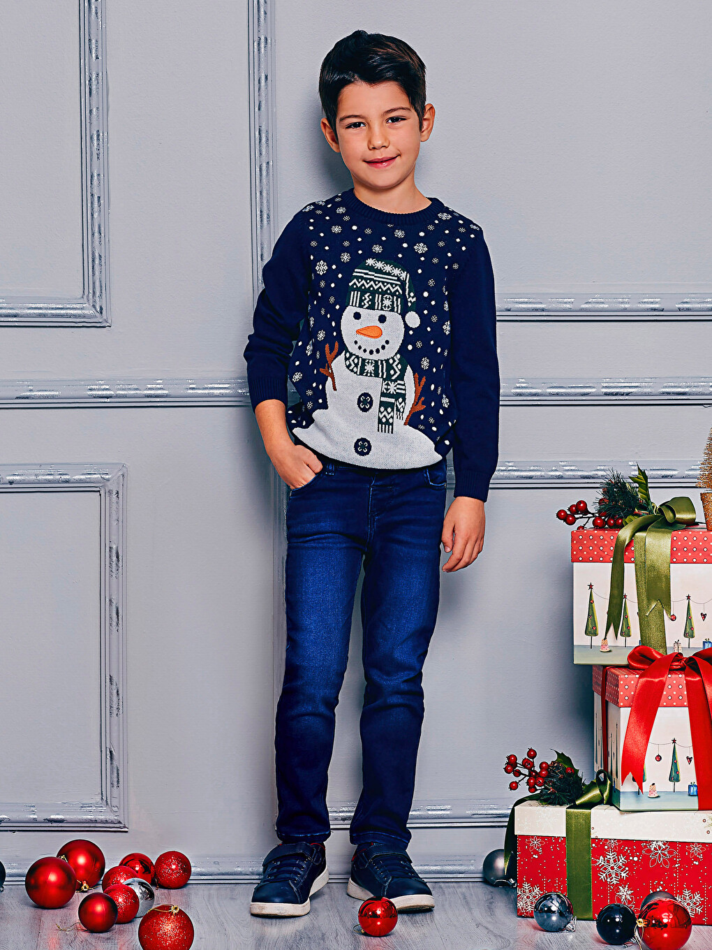☆ちい☆ LCW Kids Мальчики Синий Свитер - 7K5065Z4-NOO - LC Waikiki