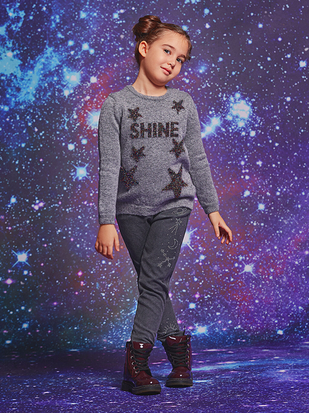LCW Kids Girl PINK Sweater -7K5134Z4-355