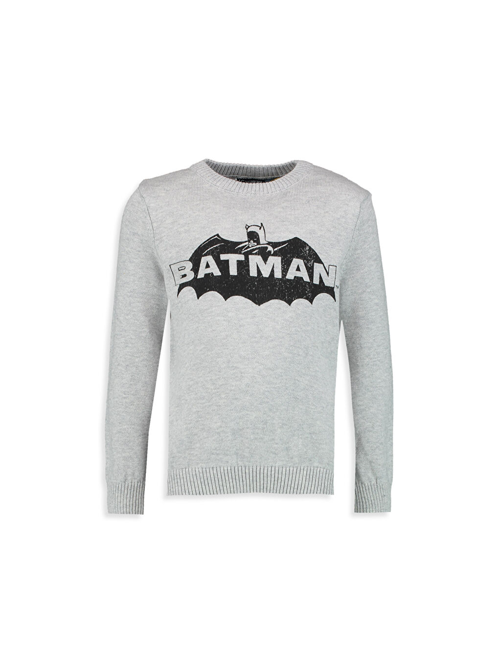 Pembe Bisiklet Yaka Desenli Uzun Kollu Erkek Çocuk Triko Kazak