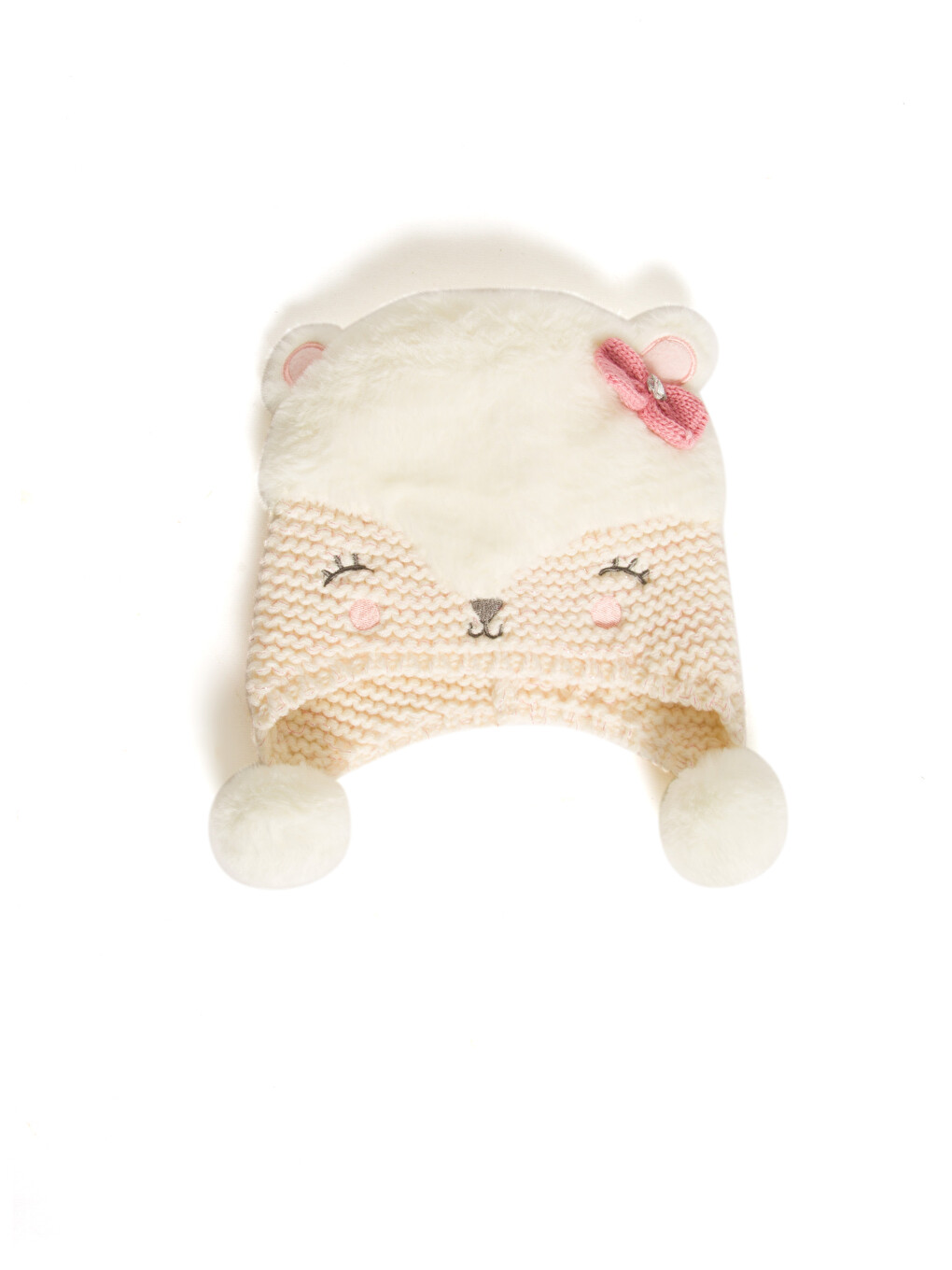 Girl Ecru Beanie-1