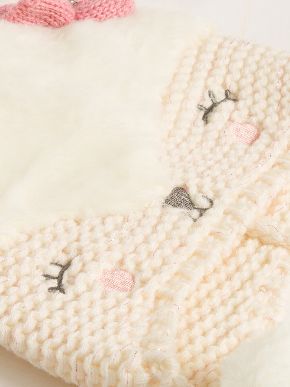 Girl Ecru Beanie-3