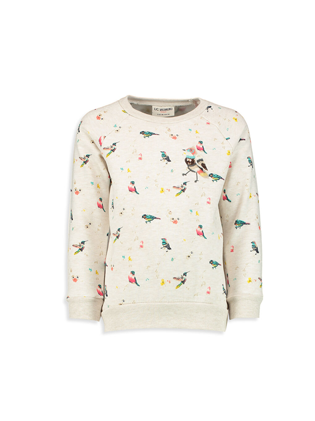 Ekru Baskılı Sweatshirt