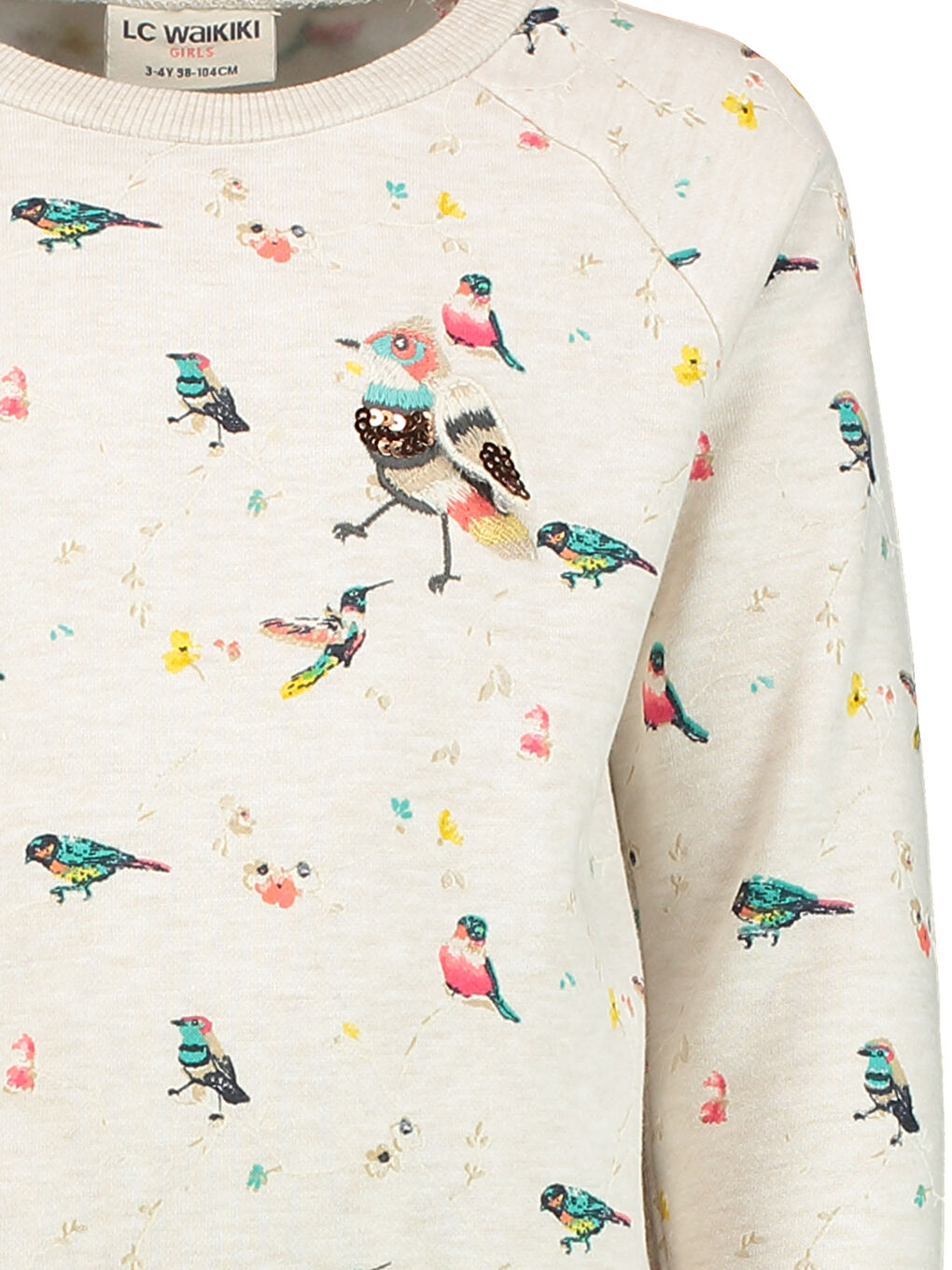 Ekru Baskılı Sweatshirt-2