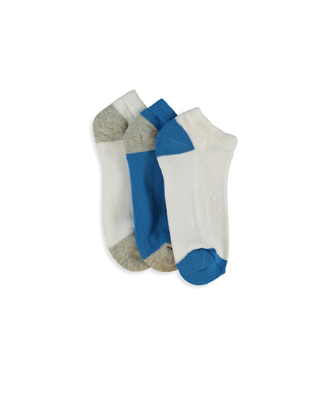 Mavi Erkek Çocuk Patik Çorap 3'lü-1