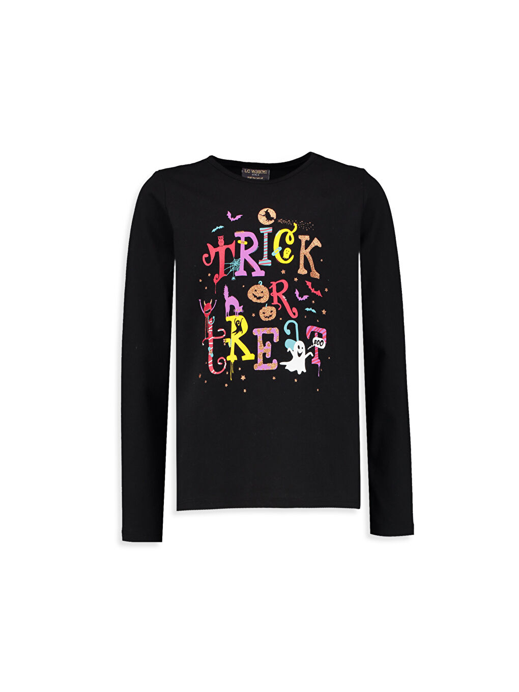LCW Kids Girl BLACK T-Shirt -7KI463Z4-CVL
