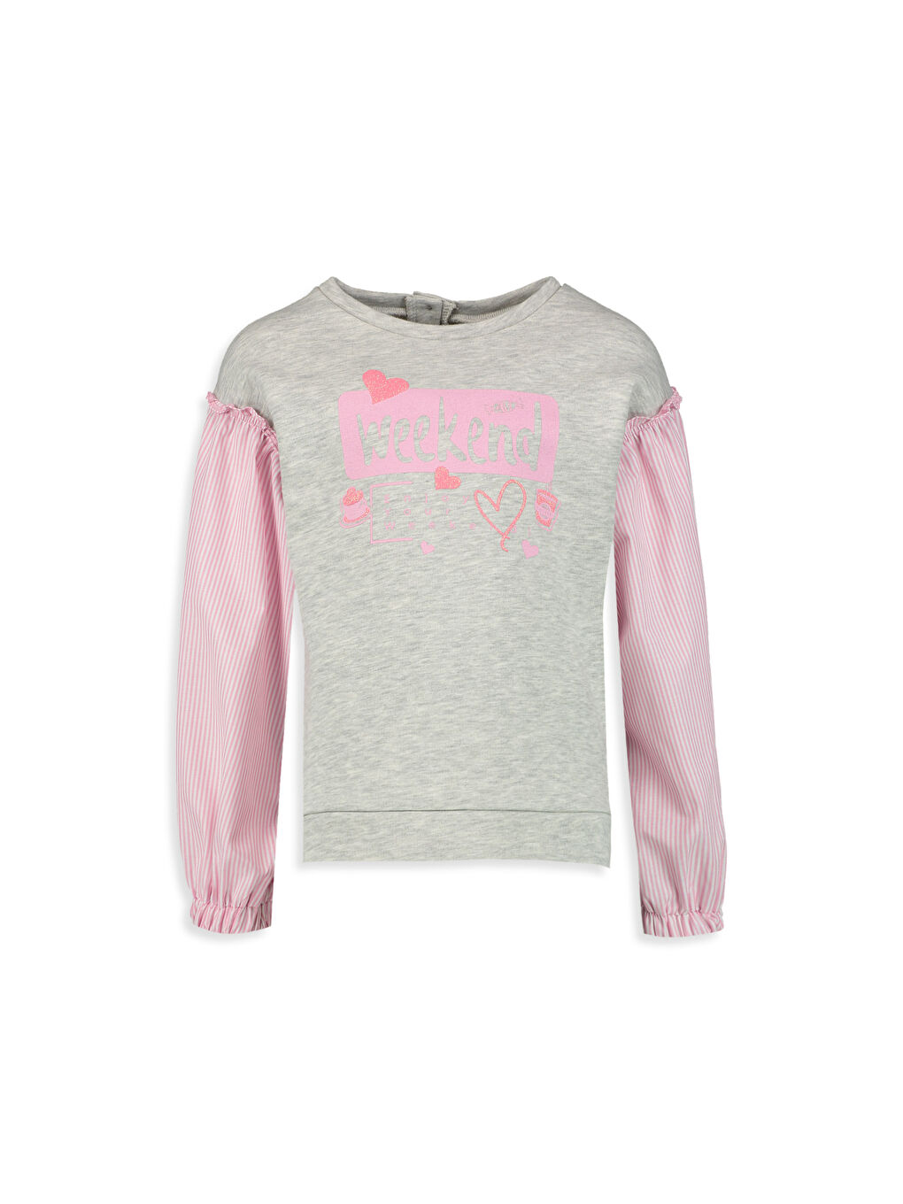 LCW Kids Girl PINK Sweatshirt -7KA711Z4-355