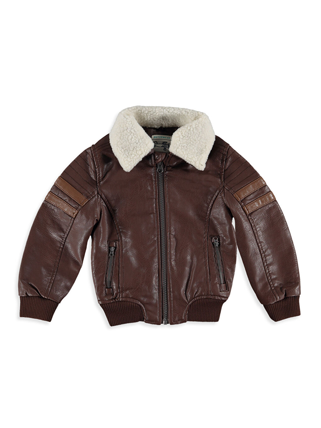 Kahverengi Kahve Deri Görünümlü Ceket