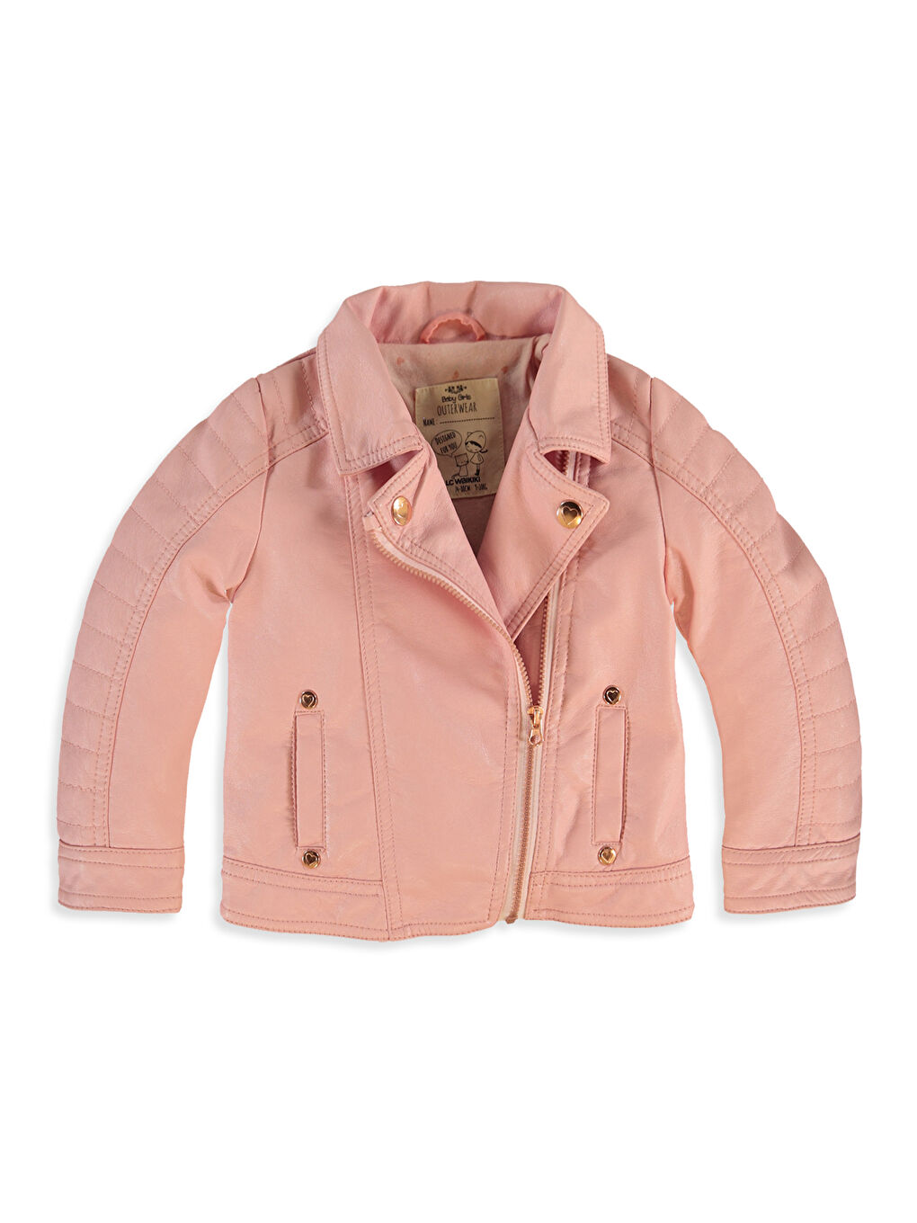 Veste en similicuir pour bébé fille-1