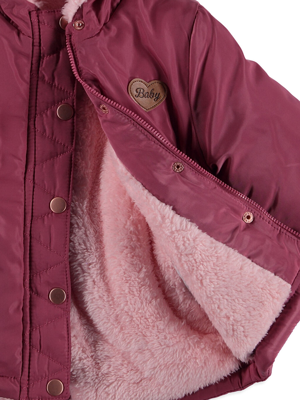 معطف وردى طفلة صغيرة-2