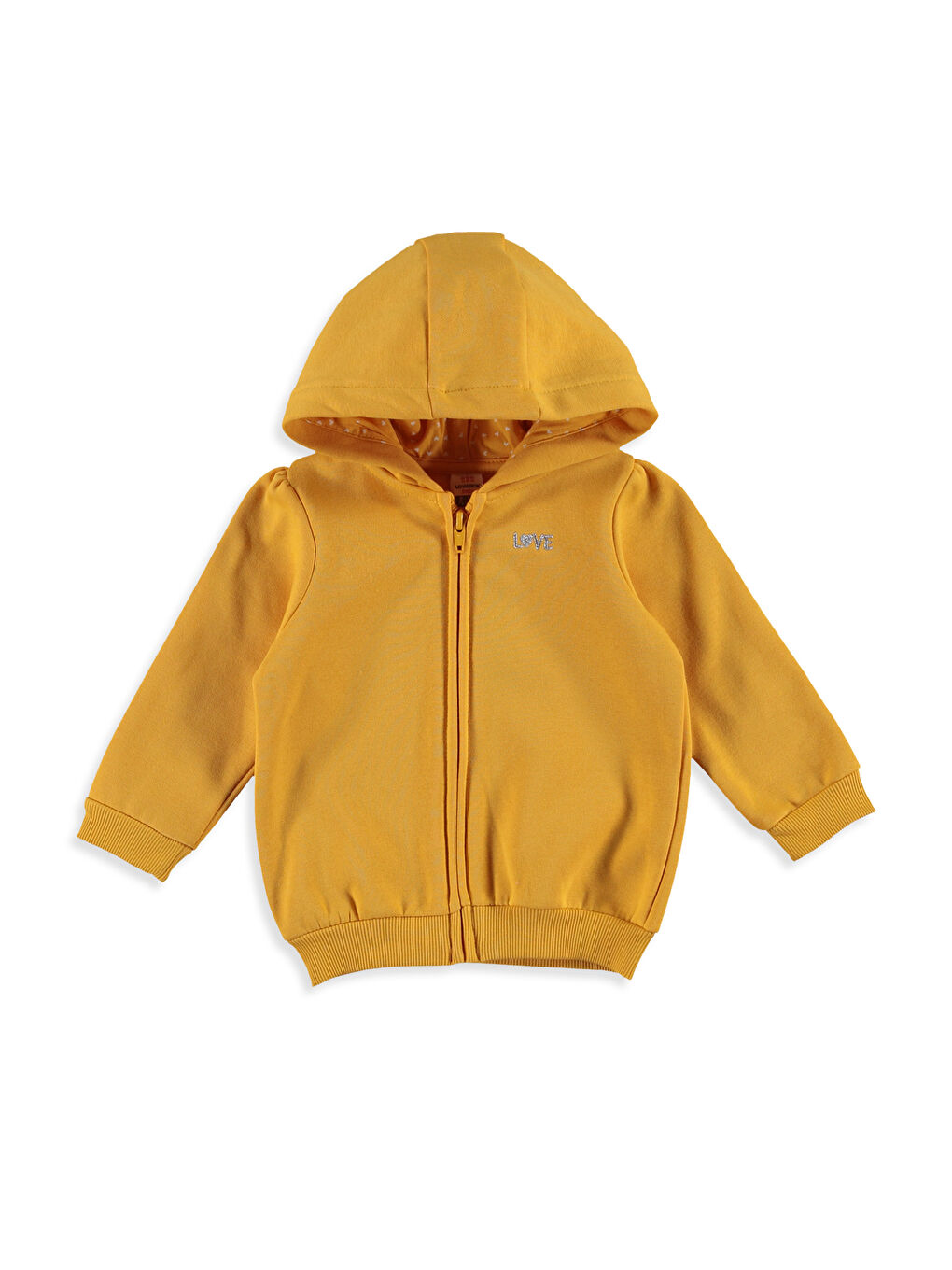 Hardal Sarı Fermuarlı Sweatshirt