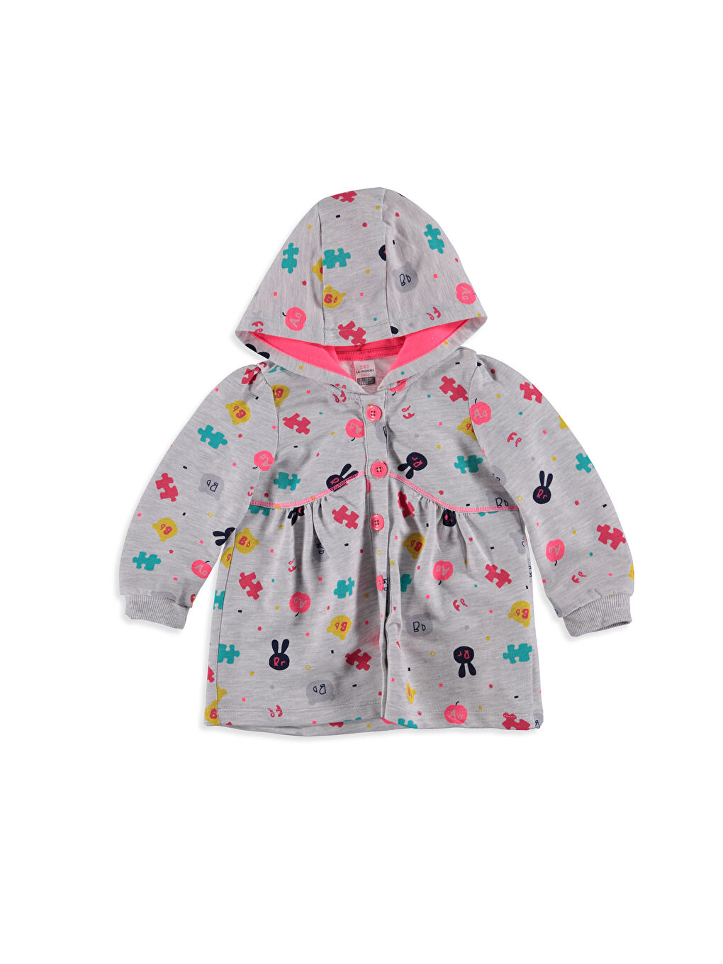 Kar Beyazı Melanj Fermuarlı Sweatshirt