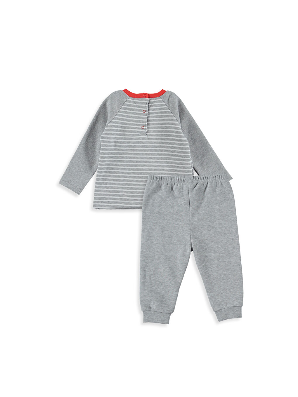 Açık Gri Çzg Pijama Takım-1