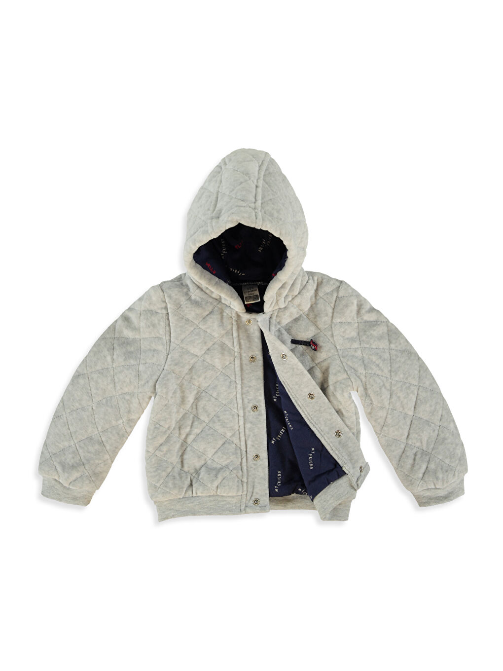 Pembe Kapüşonlu Uzun Kollu Bebek Hırka-2