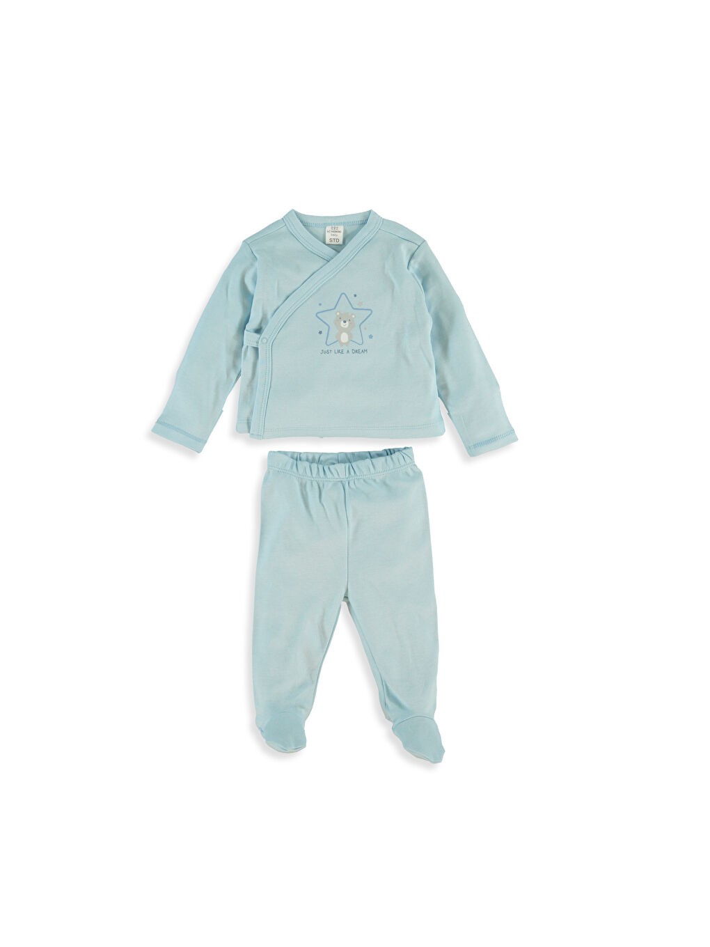 Mavi Erkek Bebek Hastane Çıkış Seti-2