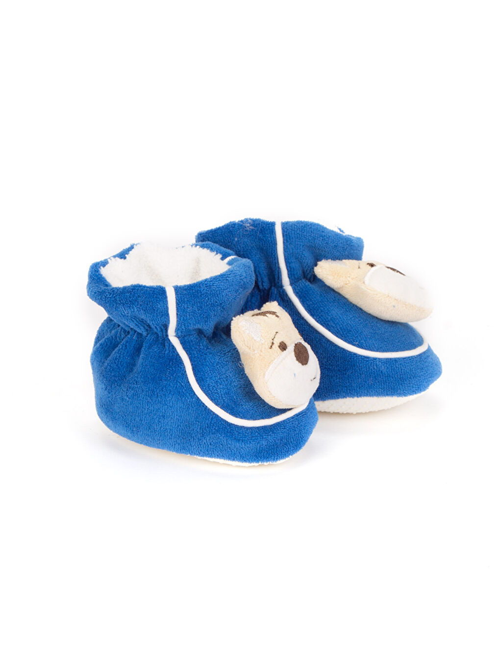 Mavi Erkek Bebek Polar Astarlı Ev Botu