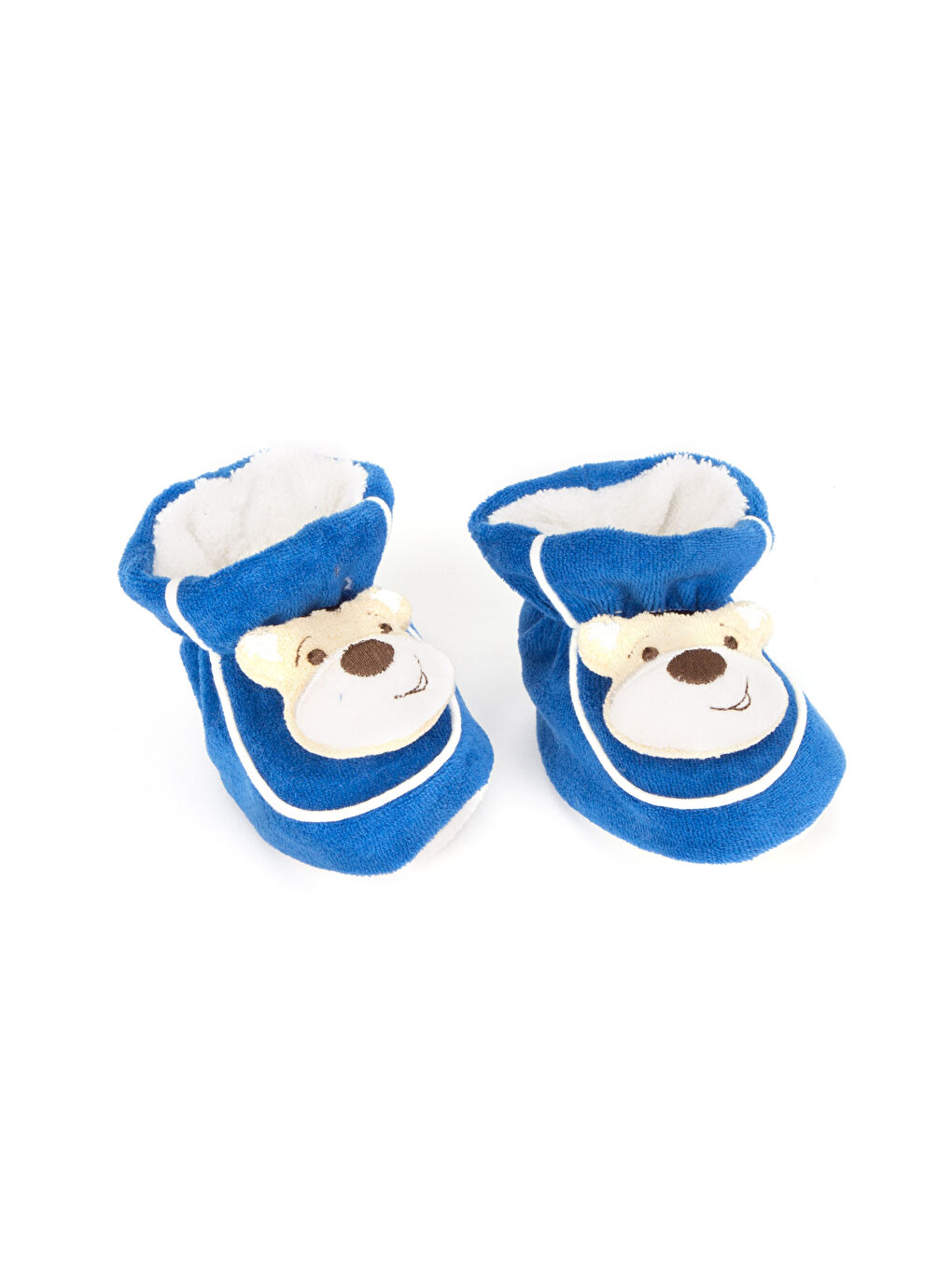 Mavi Erkek Bebek Polar Astarlı Ev Botu-1