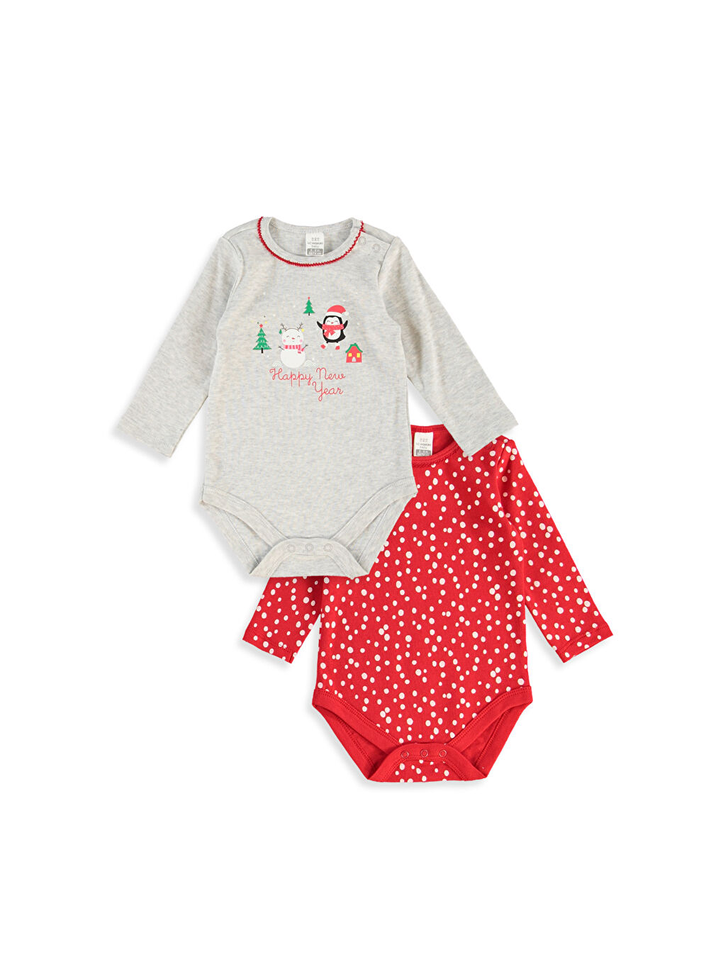 LCW baby Бебе момиче Червено Боди с щрапки -7K8466Z1-681