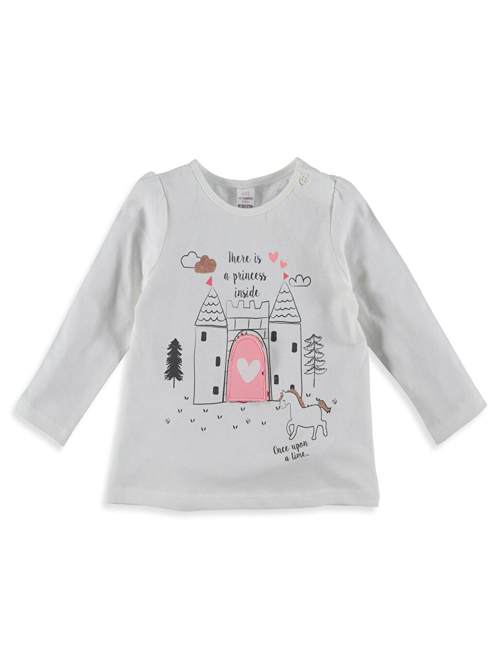LCW baby Бебе момиче Екрю Тениска -7K8984Z1-EEW