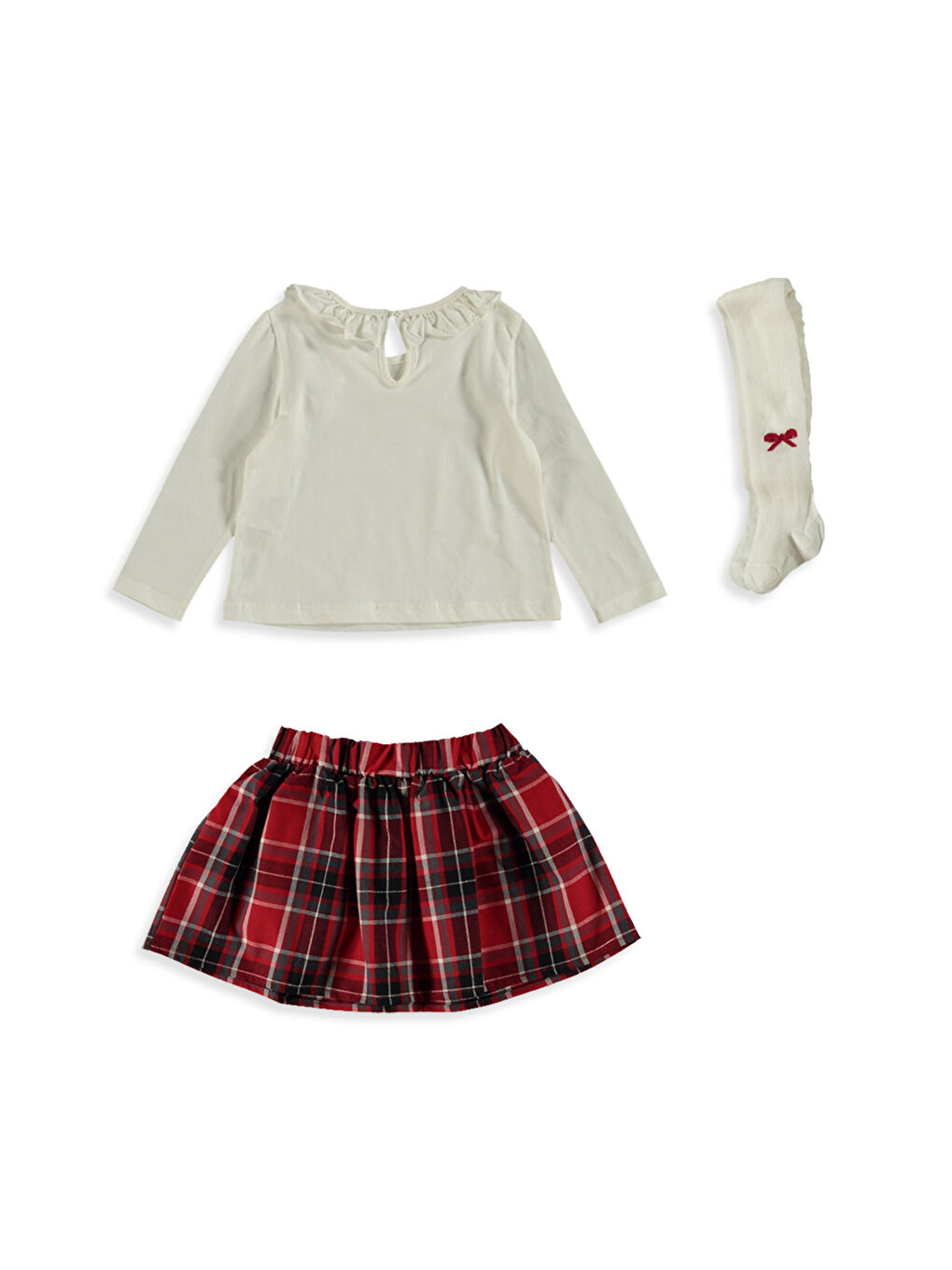 Kırmızı Kız Bebek Takım 3'lü-1