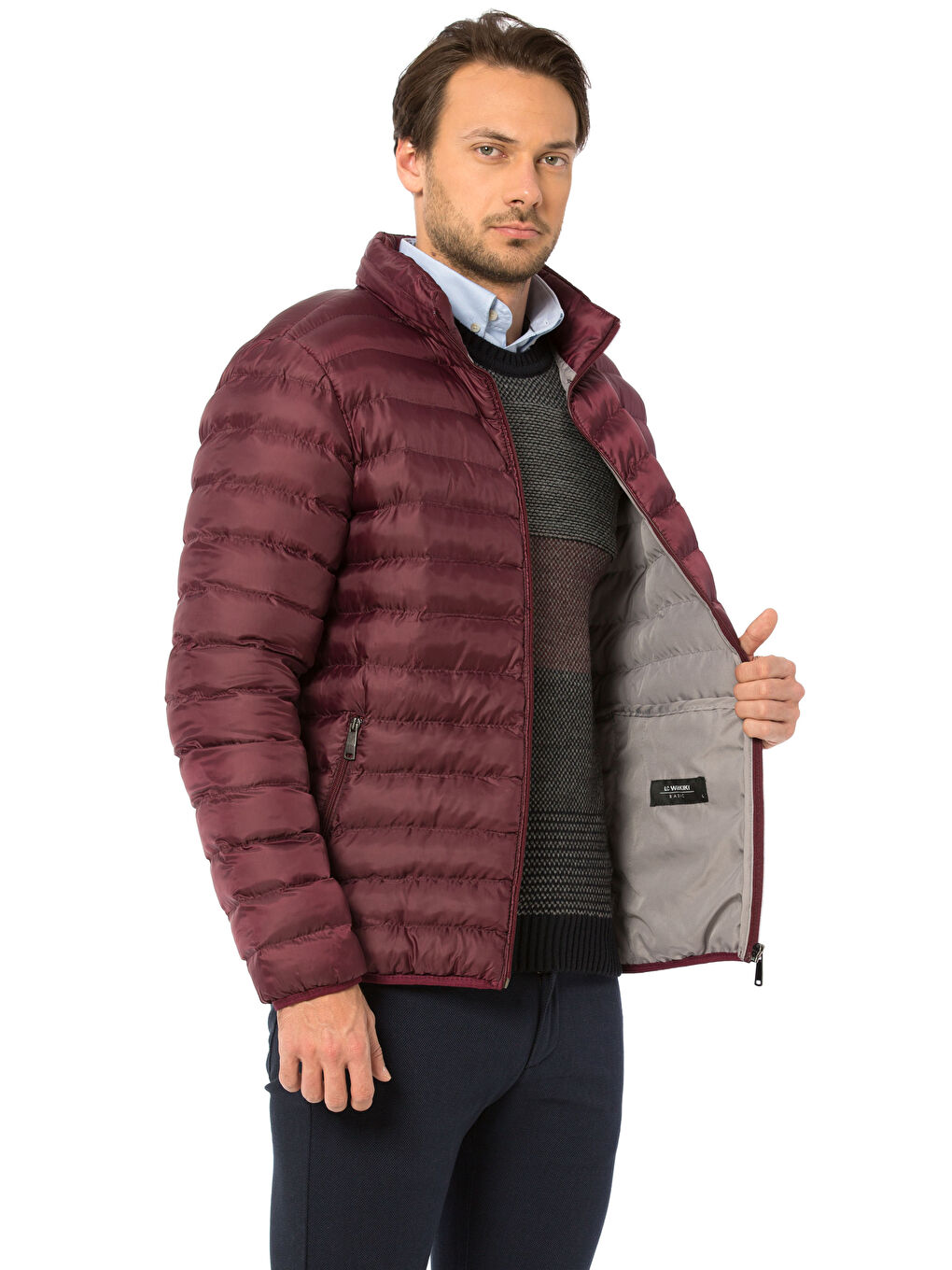 Bordo Şişme Mont-1