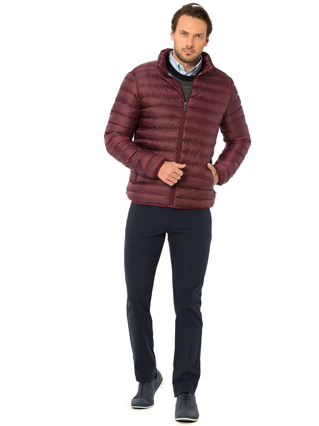 Bordo Şişme Mont-3