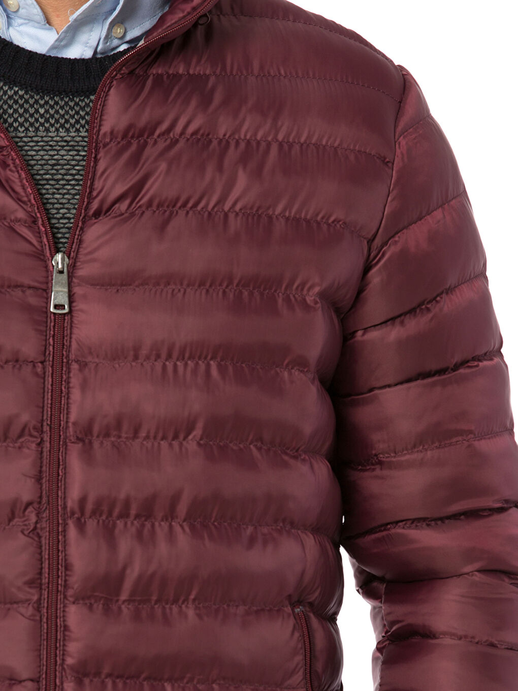 Bordo Şişme Mont-4