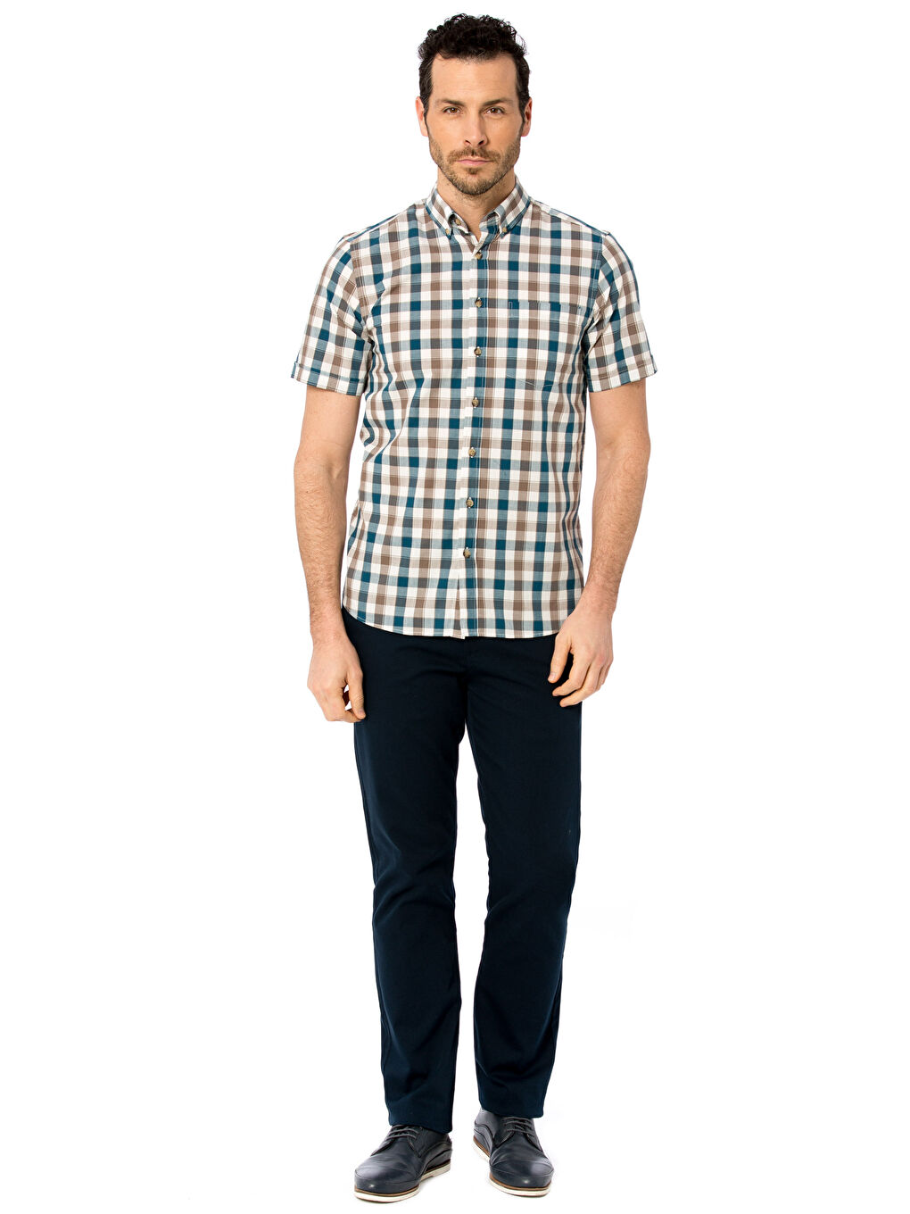 Petrol Ekose Gömlek-2