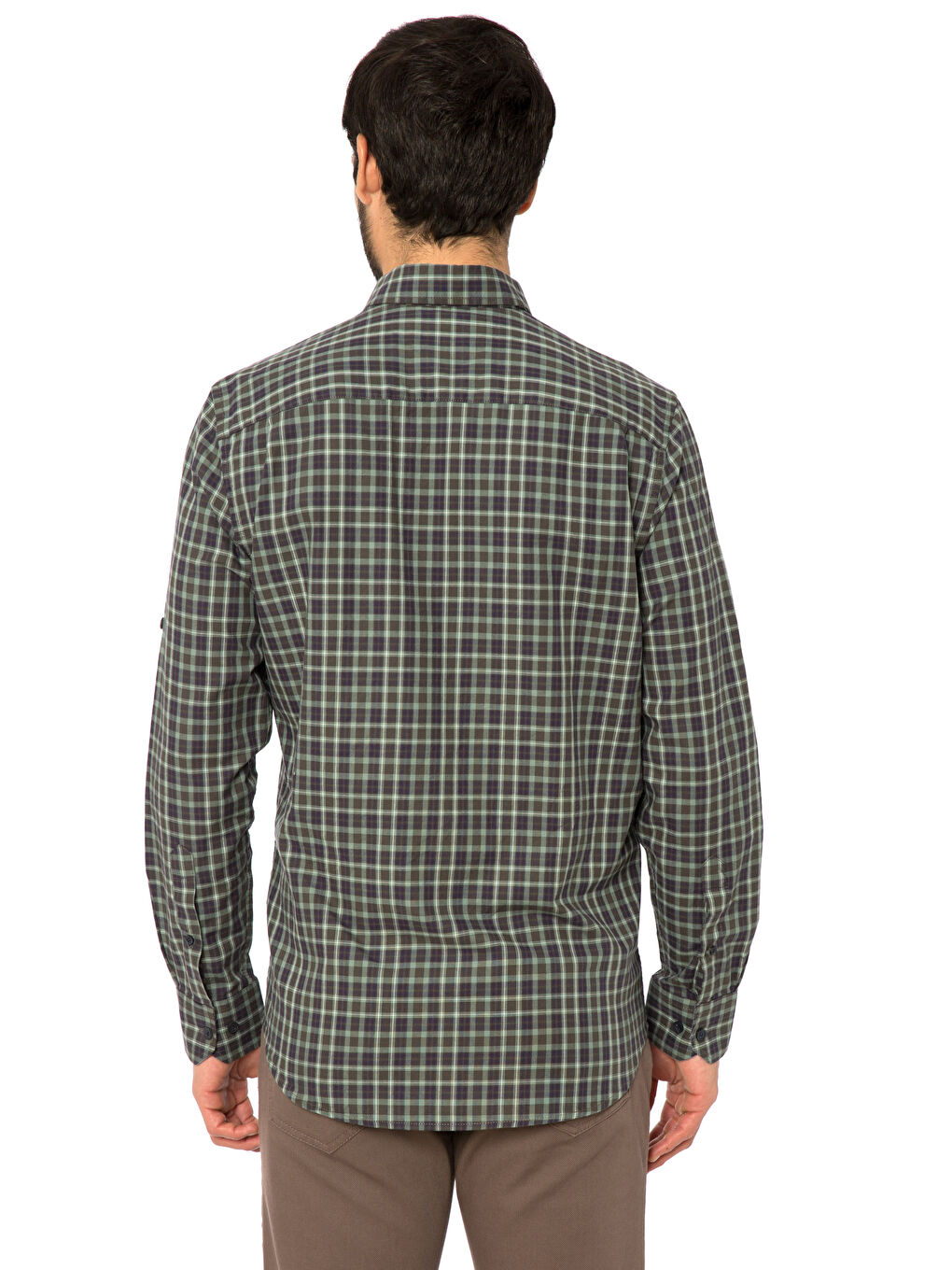 Haki Ekose Gömlek-1