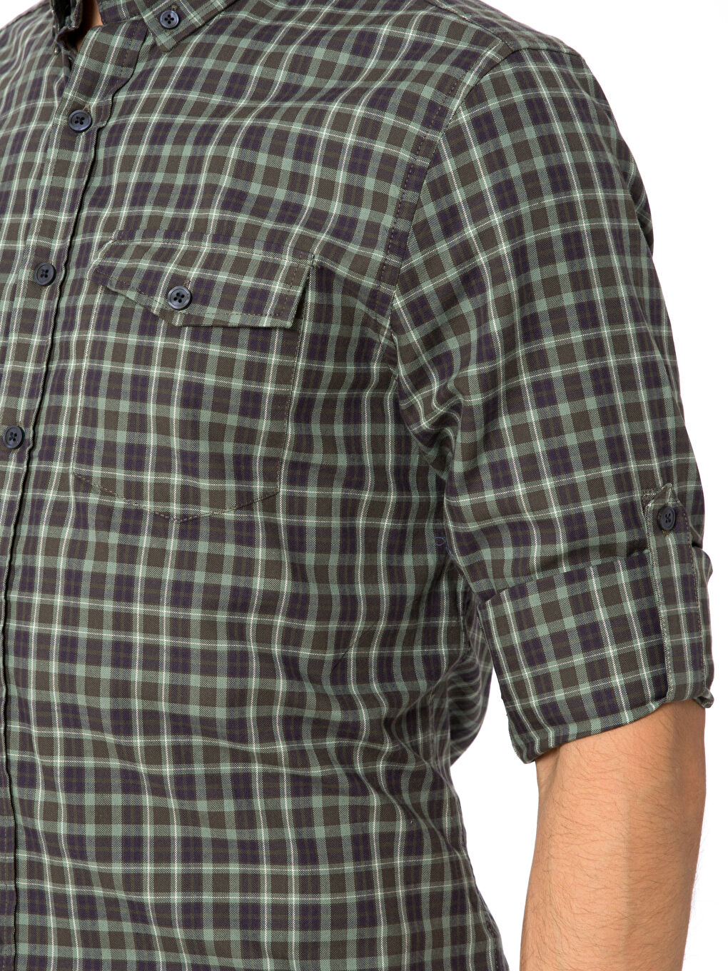 Haki Ekose Gömlek-3