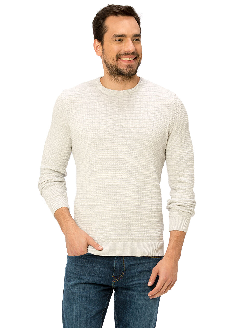 Bej Taş Rengi Melanj Kazak