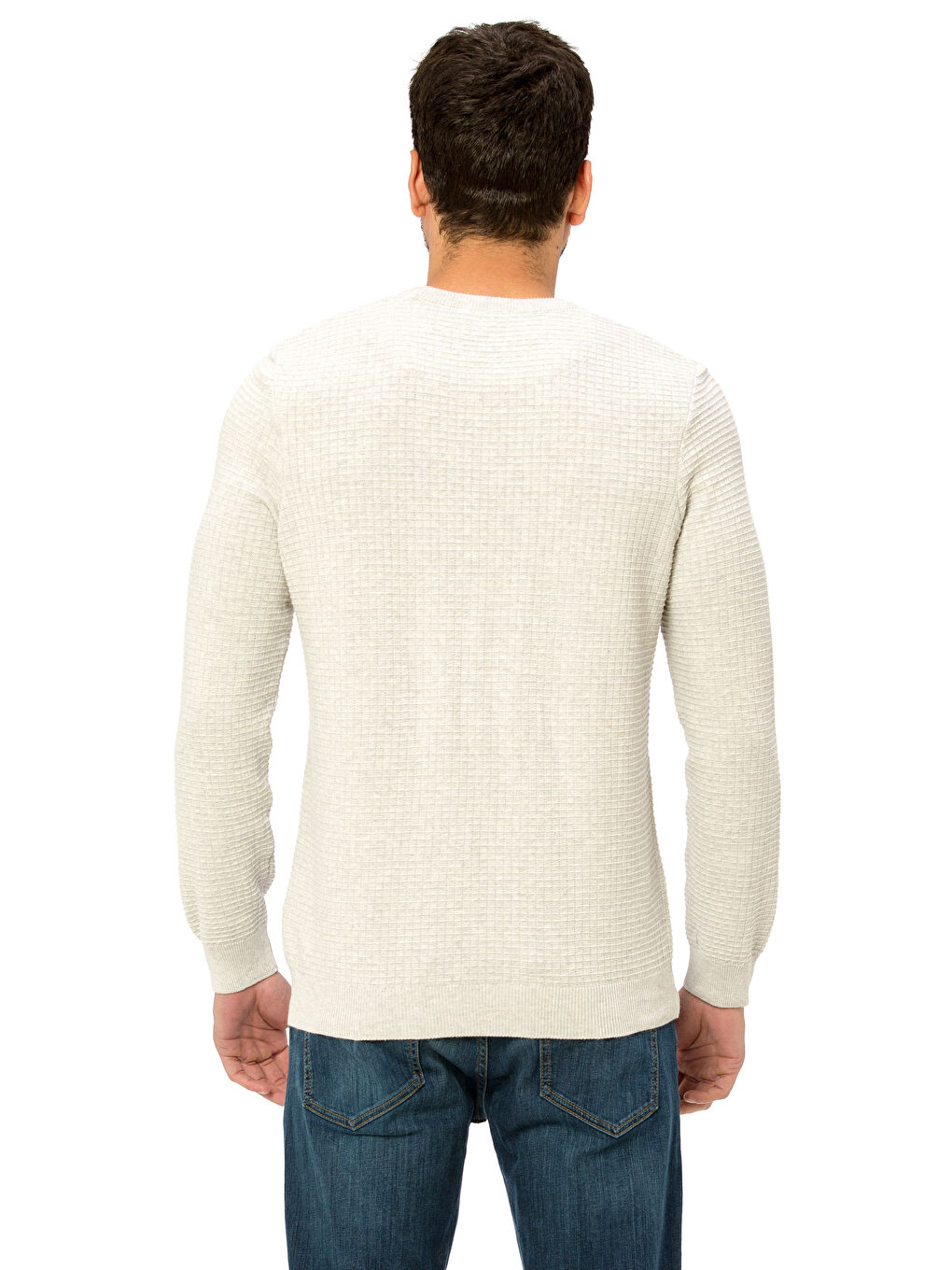 Bej Taş Rengi Melanj Kazak-1