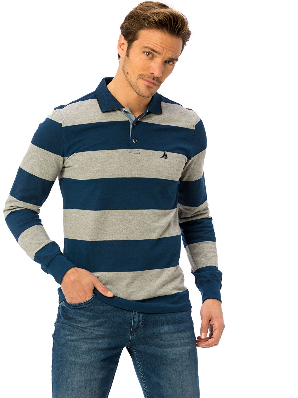 Siyah-Turkuaz Tişört