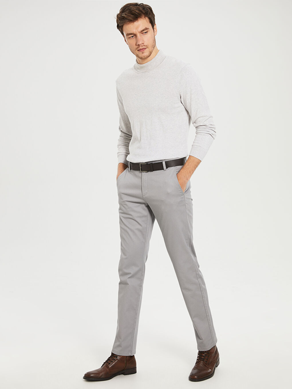 Man GREY Chino Trousers-1