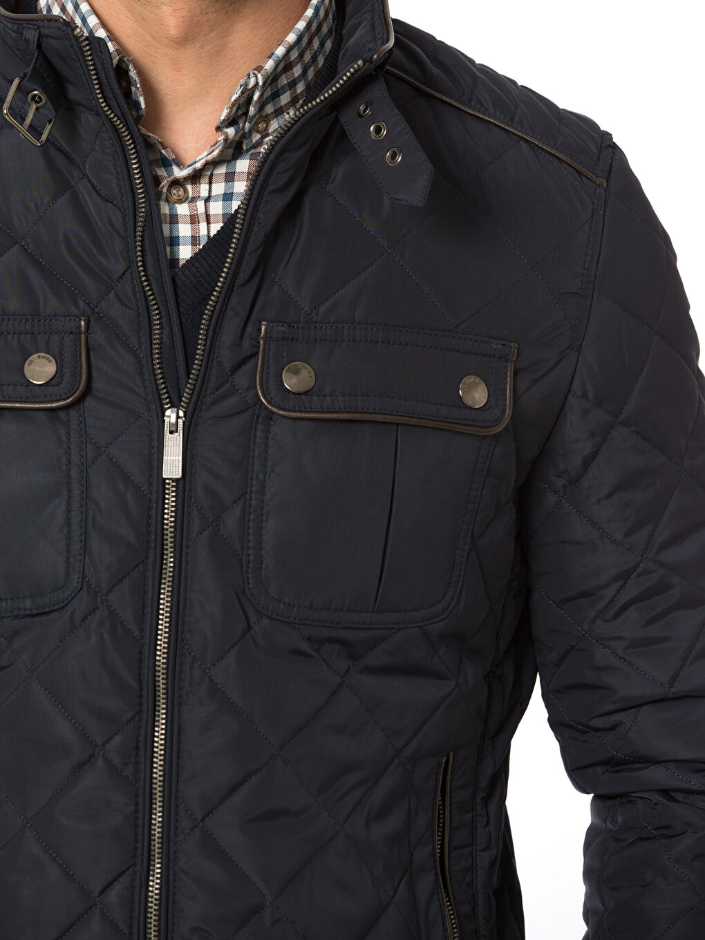 Lacivert Şişme Mont-4