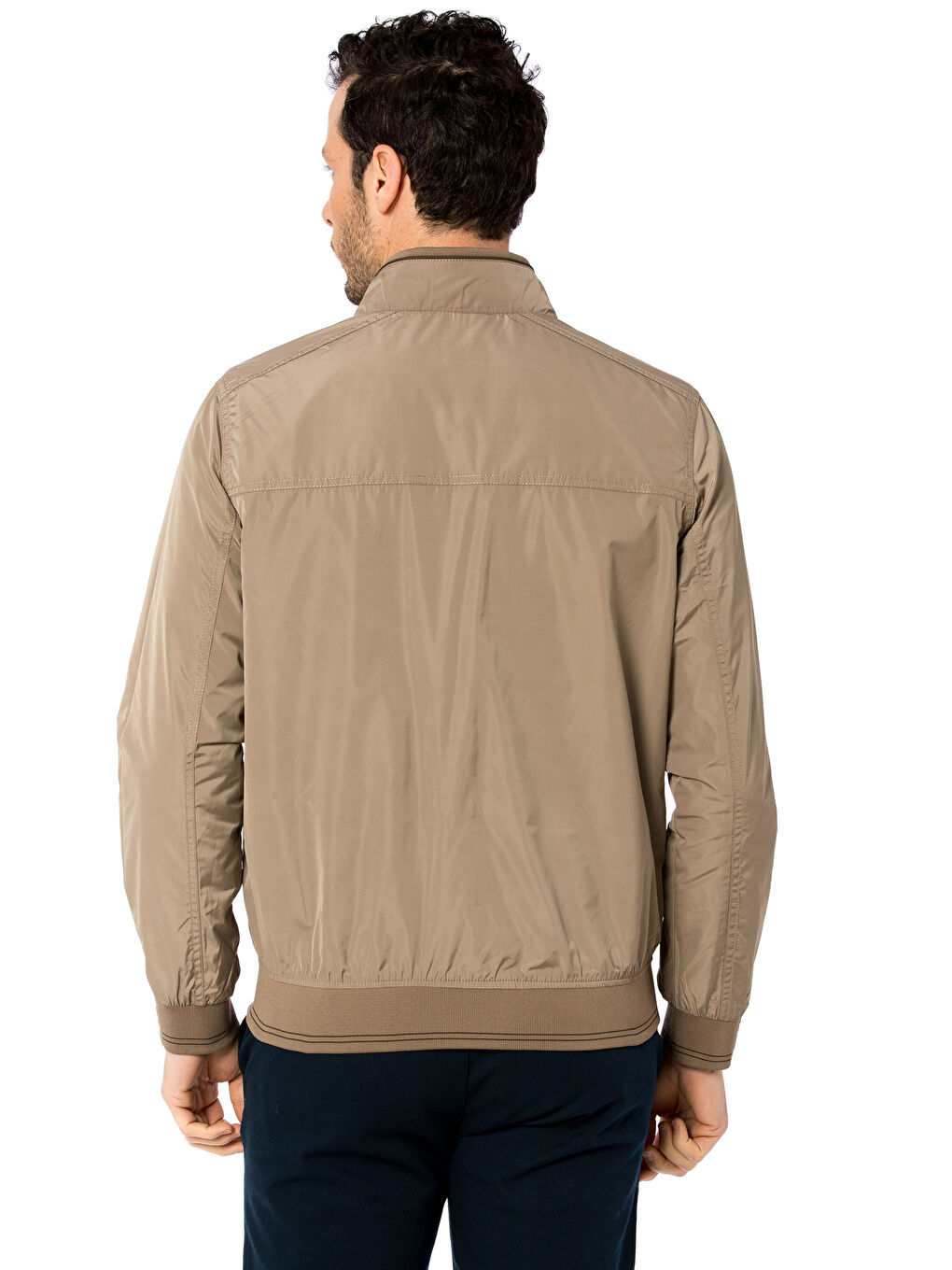 Haki Çift Taraflı İnce Mont-3