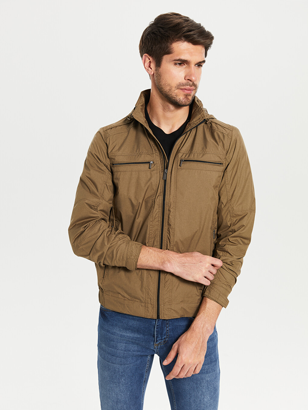 Man Khaki Coat-1