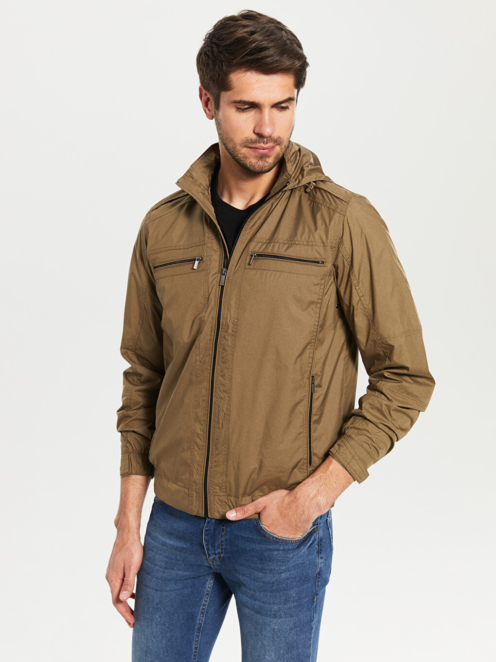 Man Khaki Coat-2