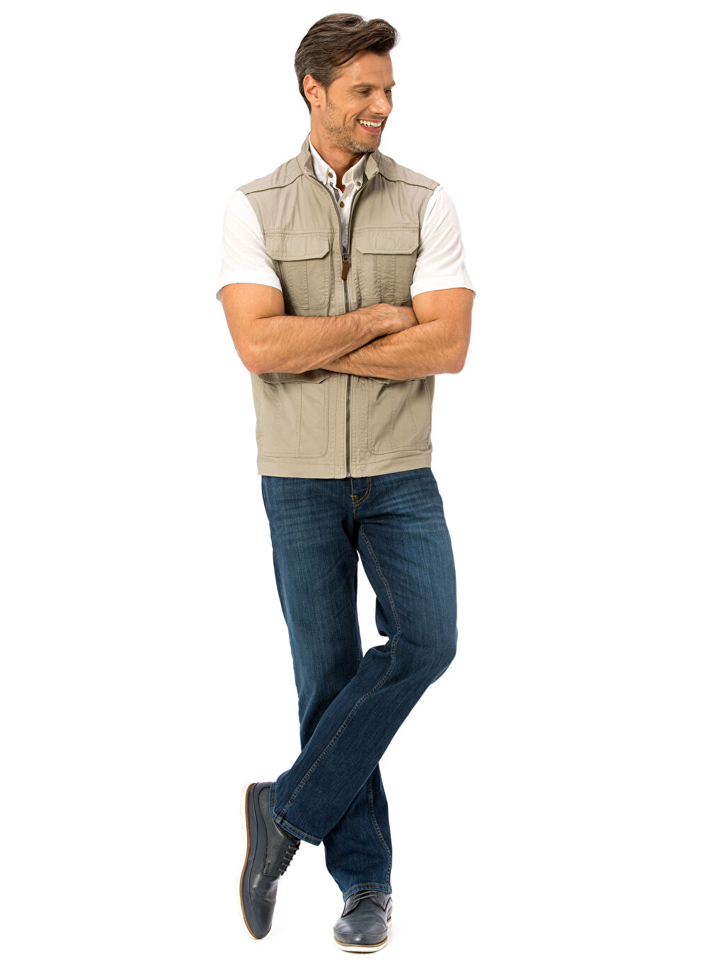 Man BEIGE Waistcoat-2