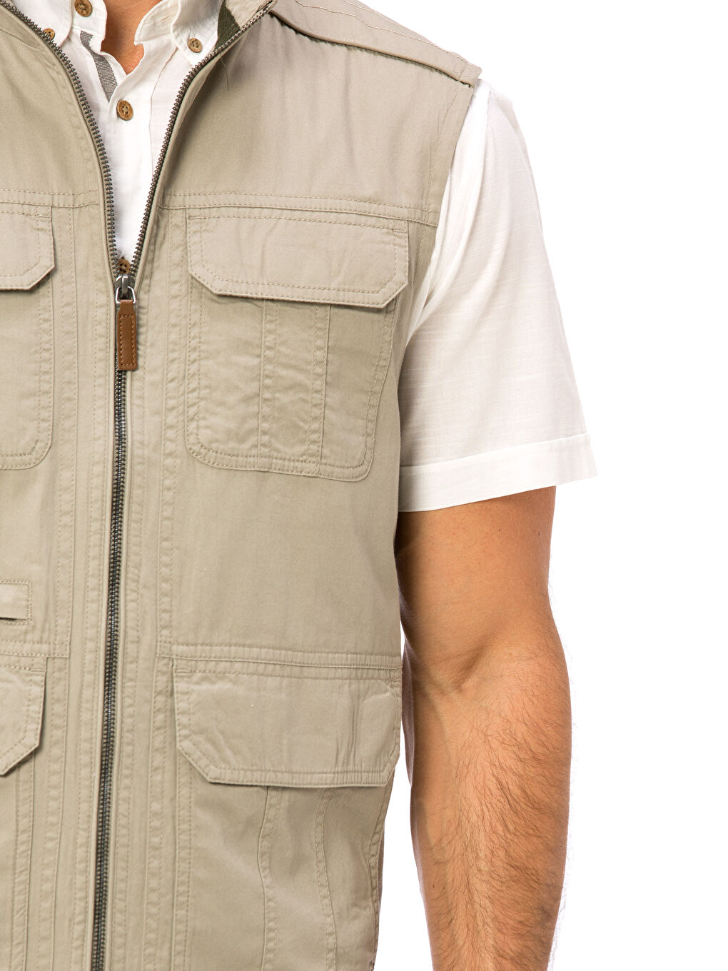 Man BEIGE Waistcoat-3
