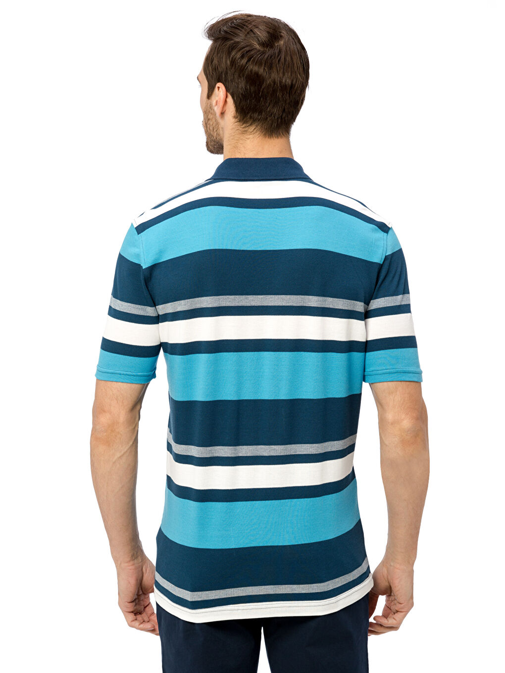 Beyaz-Açık Gri-Altın Tişört-1