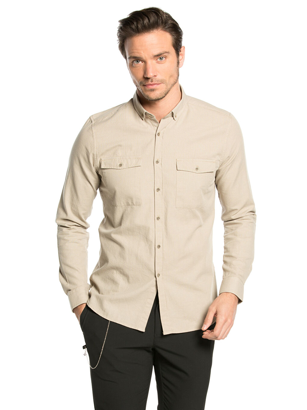 Muškarac BEŽ Košulja-1