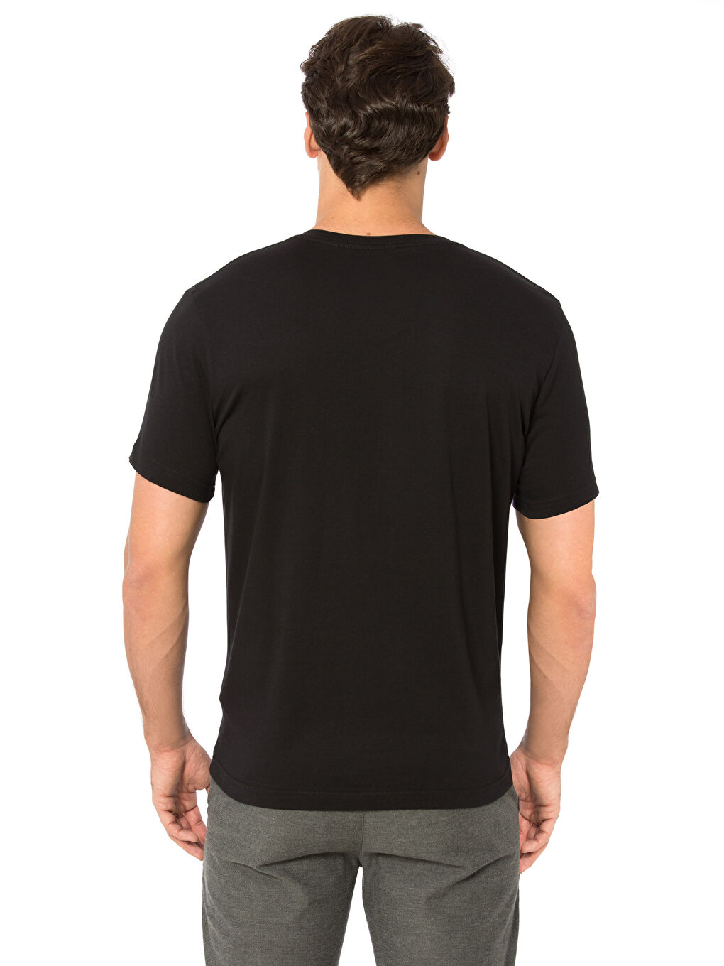LCWAIKIKI Basic Man BLACK T-Shirt -8S0917Z8-L6T