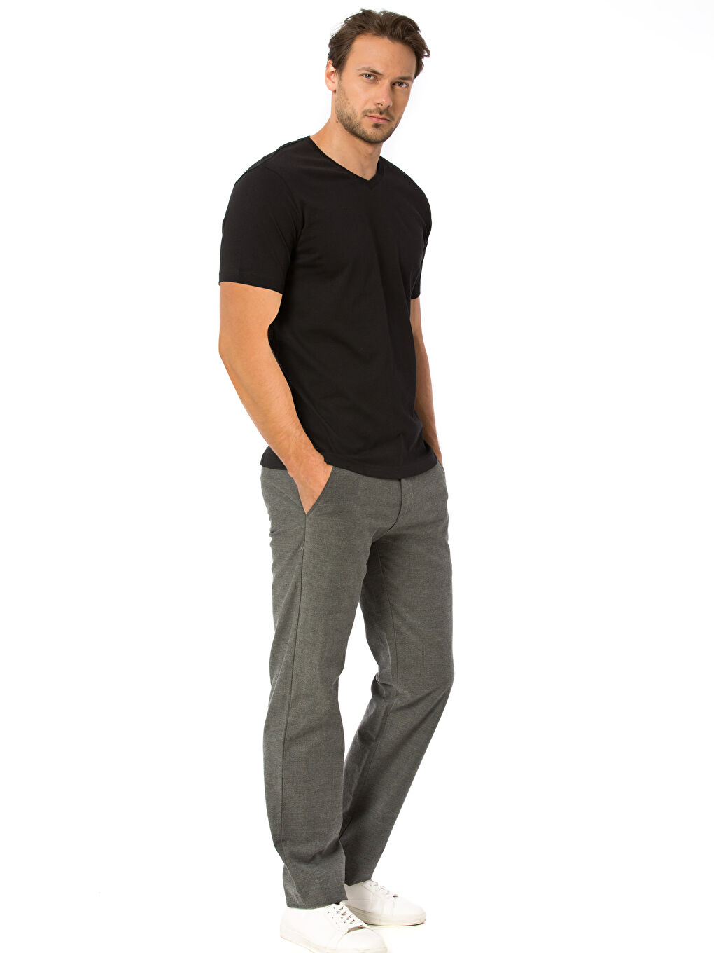 LCWAIKIKI Basic Man BLACK T-Shirt -8S0917Z8-L6T