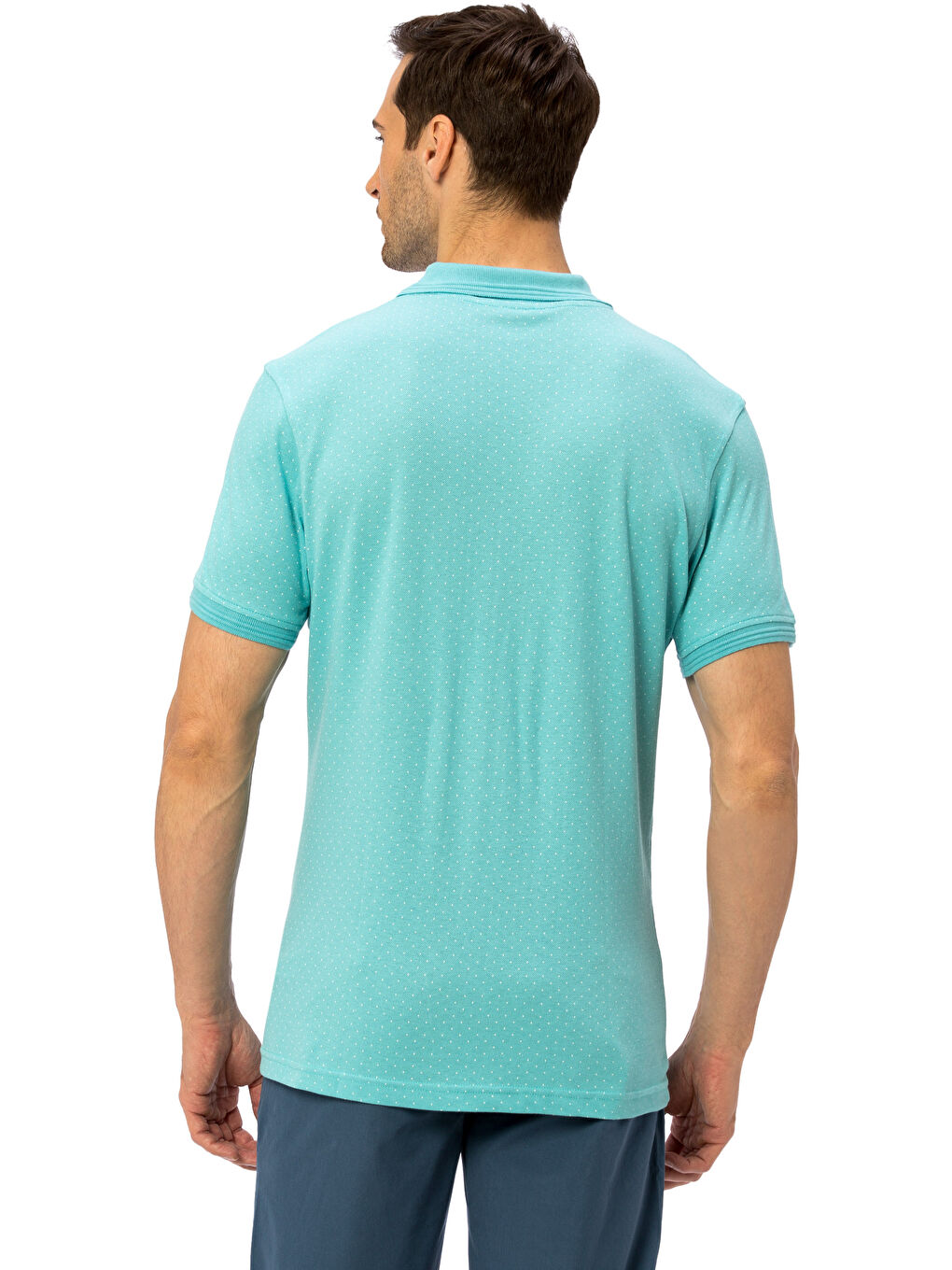 Мужчины Бирюзовый Футболка-1