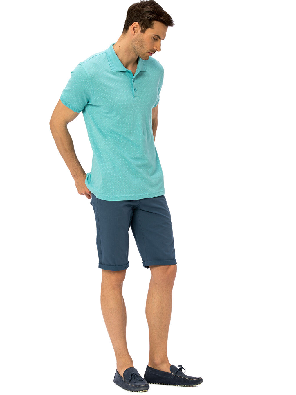 Мужчины Бирюзовый Футболка-2