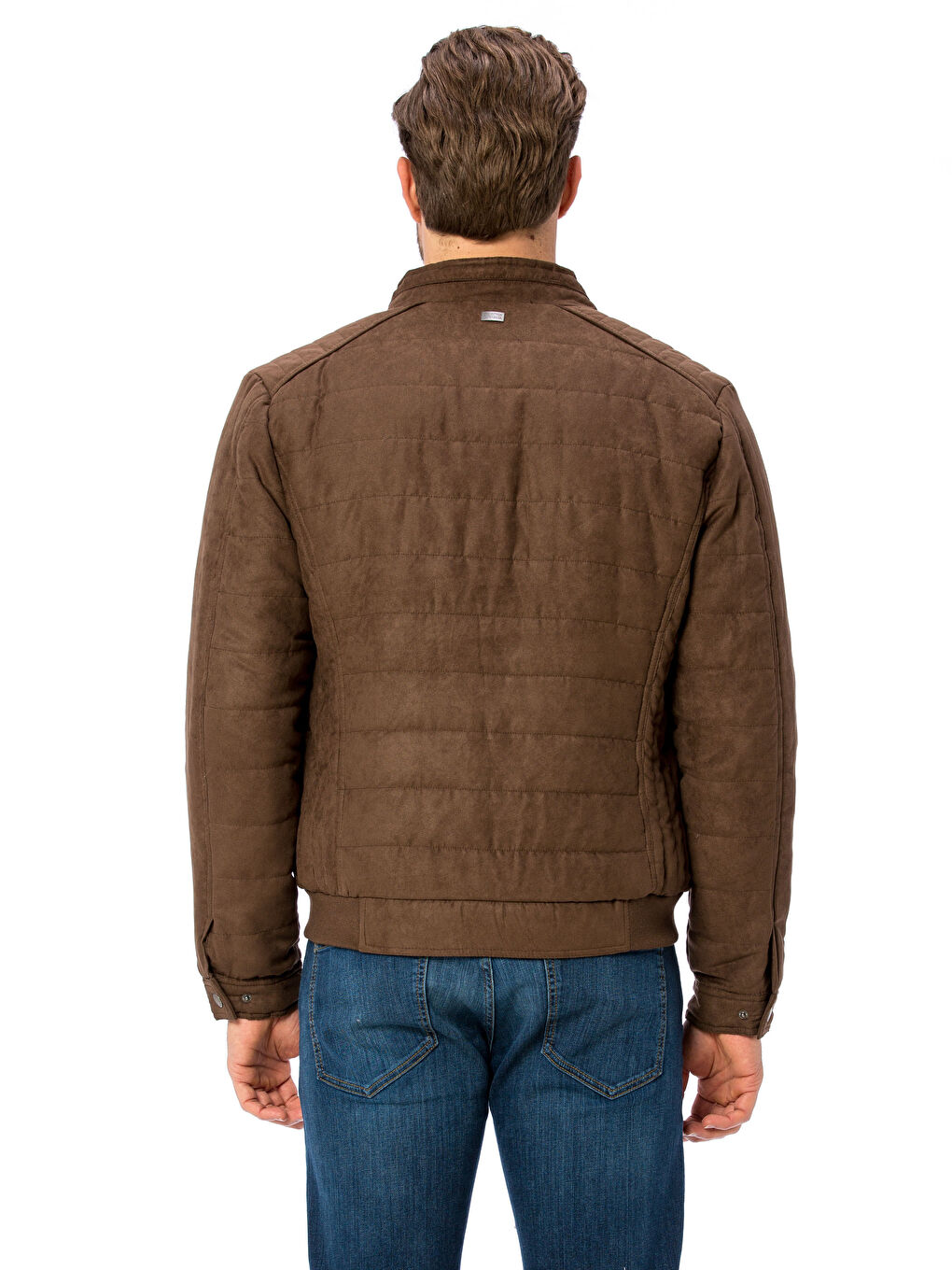 Kahverengi Kahverengı Deri Görünümlü Mont-2