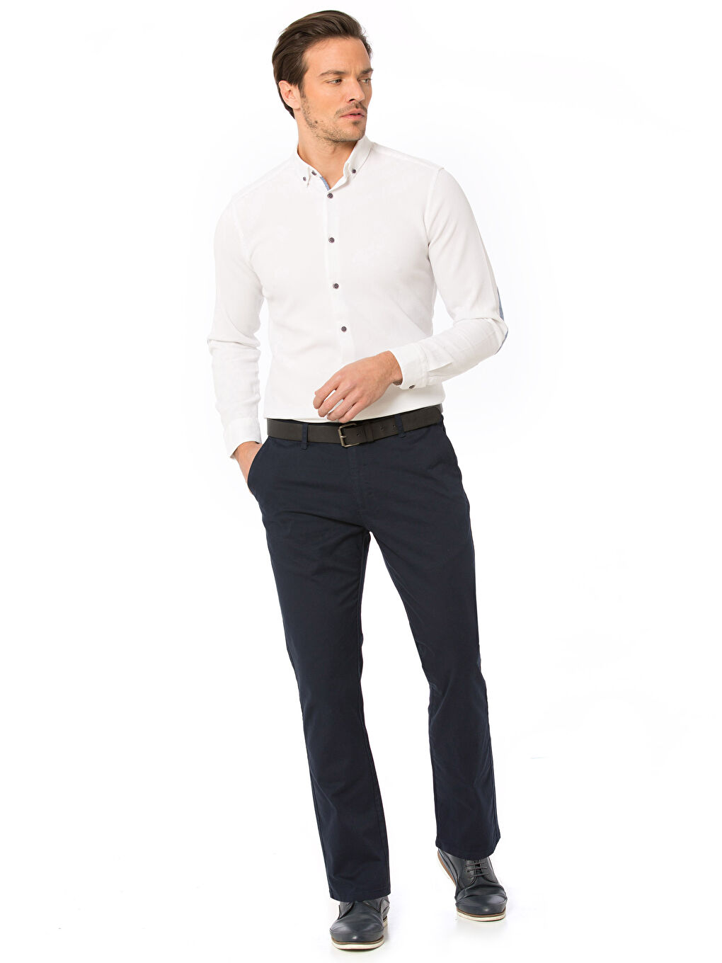 Мужчины Синий Брюки чино