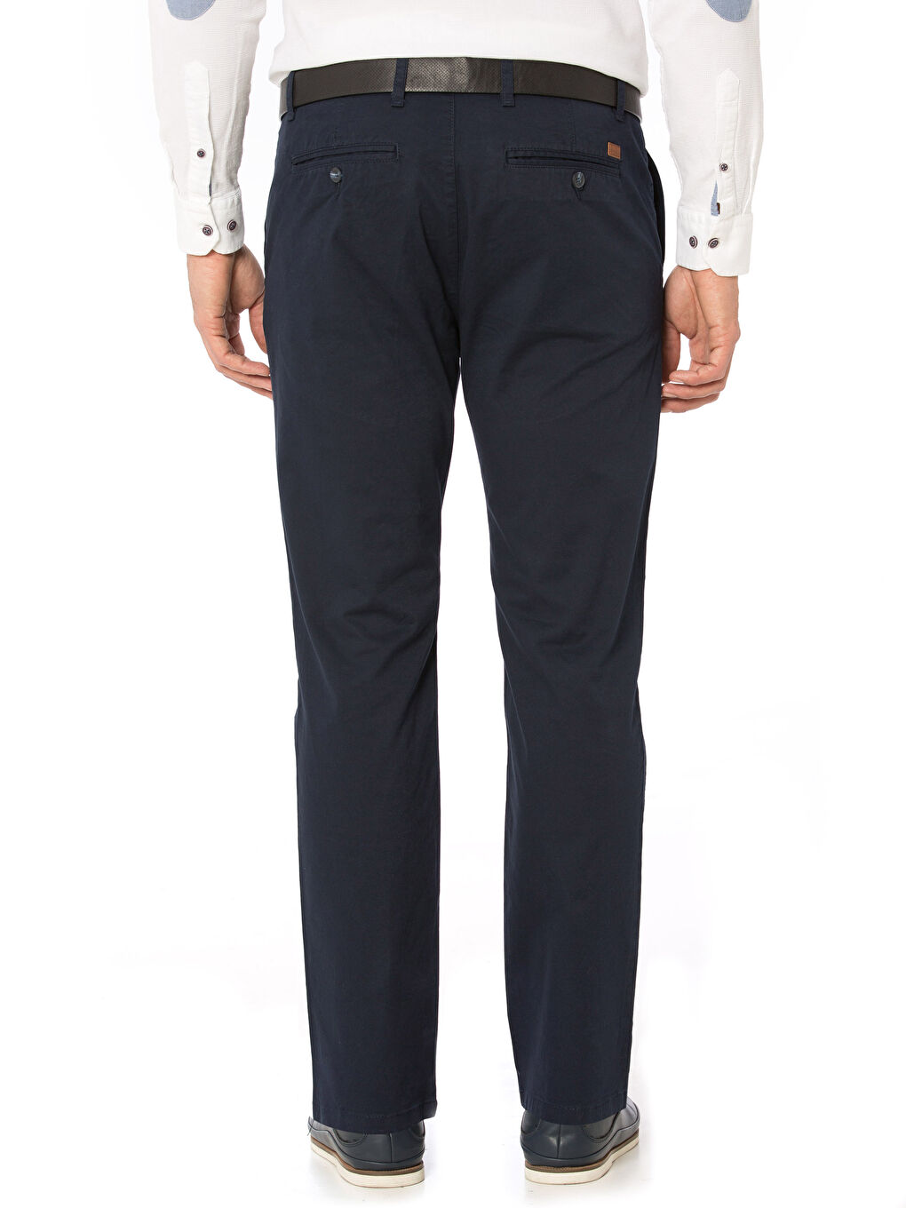 Мужчины Синий Брюки чино-1
