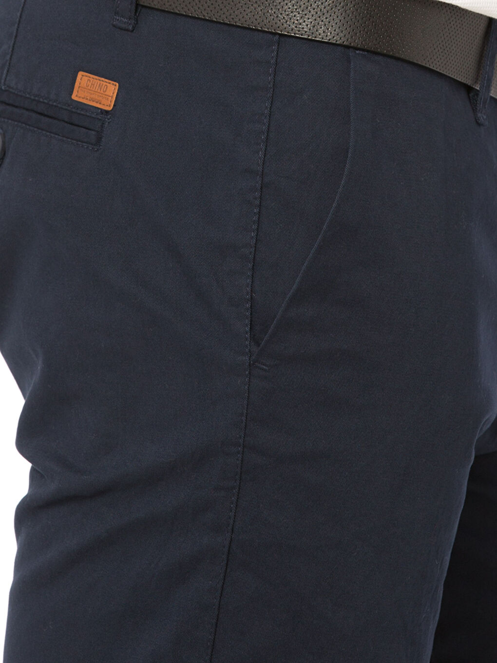 Мужчины Синий Брюки чино-3