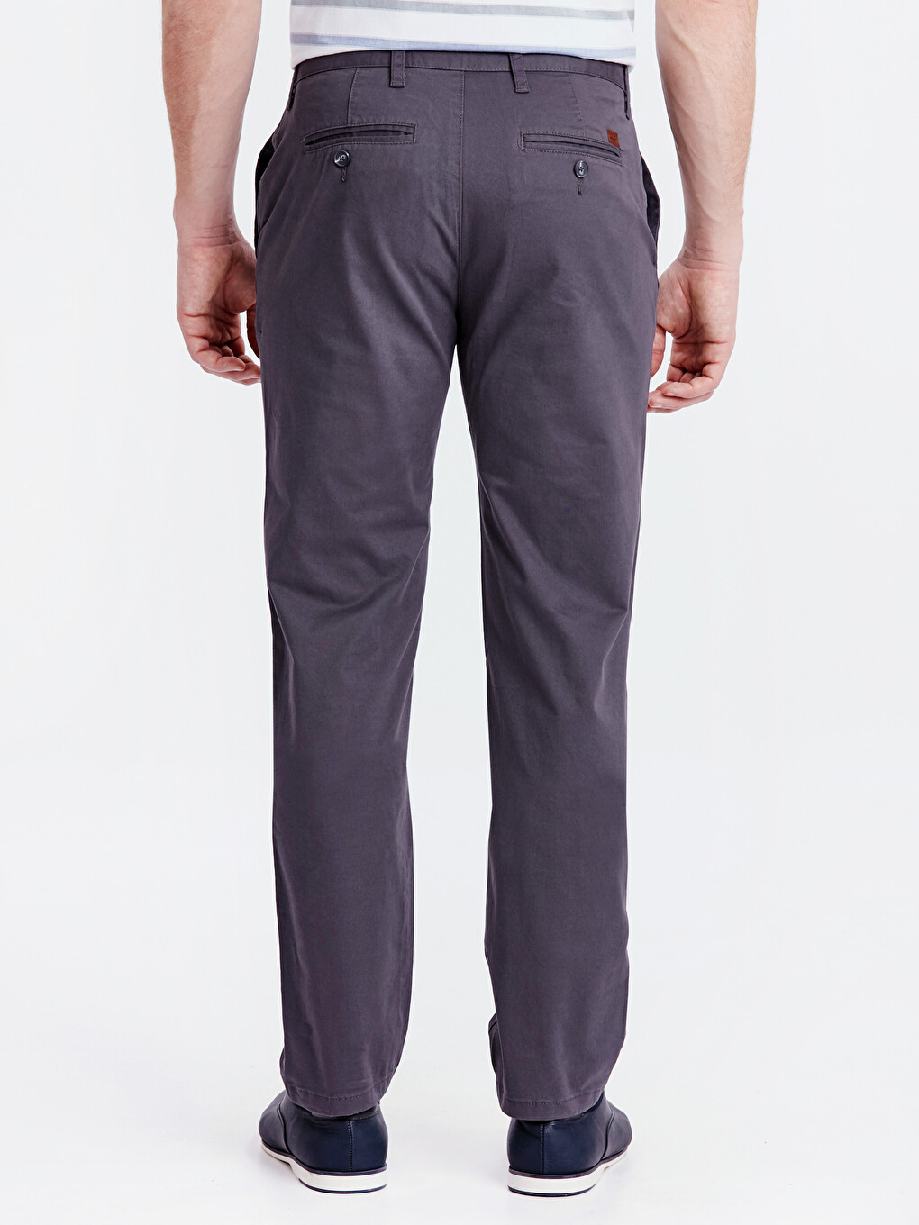 Mashkull Gri Pantallona Chino-2